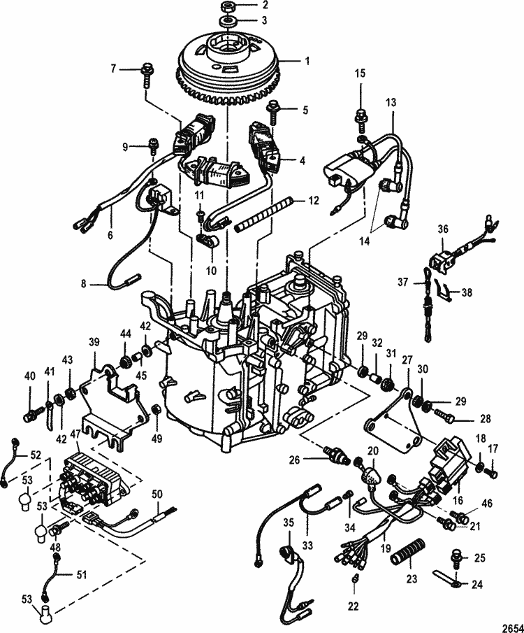 Mercury Marine 9.9 HP (4-Stroke) (209 cc) Ignition Components Parts