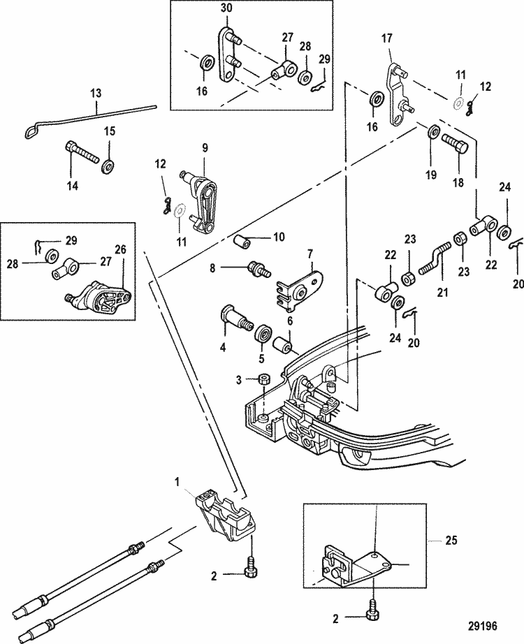 Mercury Marine 9.9 HP (4-Stroke) (209 cc) Throttle / Shift ... wiring diagram mercury 9 9 4 stroke 