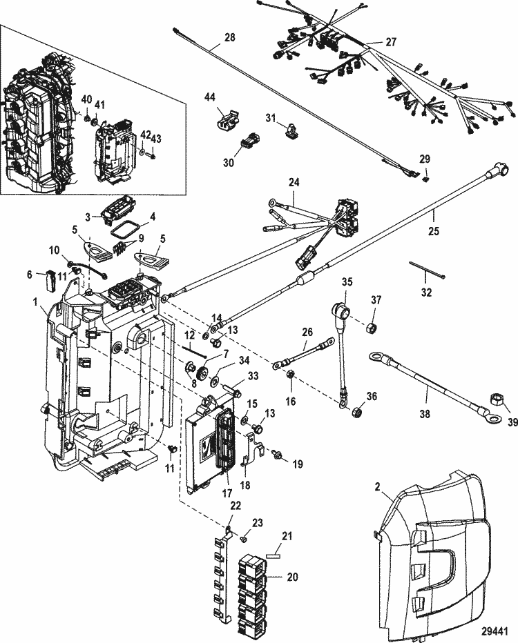 Mercury Marine 200 HP Verado (4-Stroke) (4 Cylinder) Electrical Box