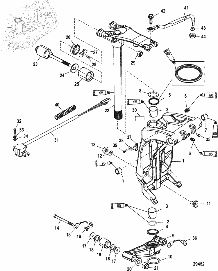 New Mercury Mercruiser Quicksilver Oem Part # 897991A01 Mount Assy