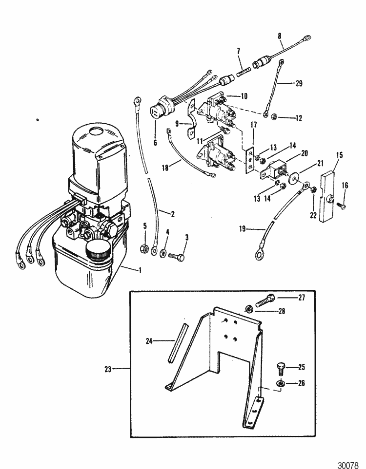 Hydraulic Pump & Bracket Oildyne Pump / Plastic Reservoir ... faria gauge wire diagrams 