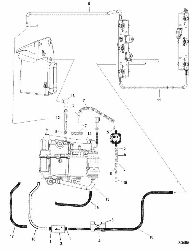 Mercury Marine 200 HP (DFI) Fuel System Parts