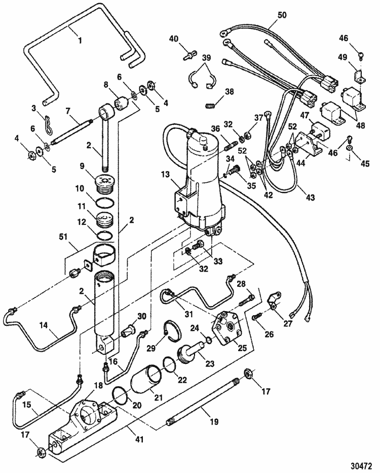 Force Force Trim & Tilt 85150 HP (19841999) Tilt Cylinder Assembly