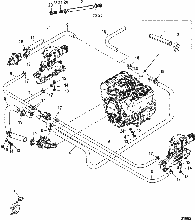 Mercruiser 4 3l Carburetor Alpha    Bravo Standard Cooling