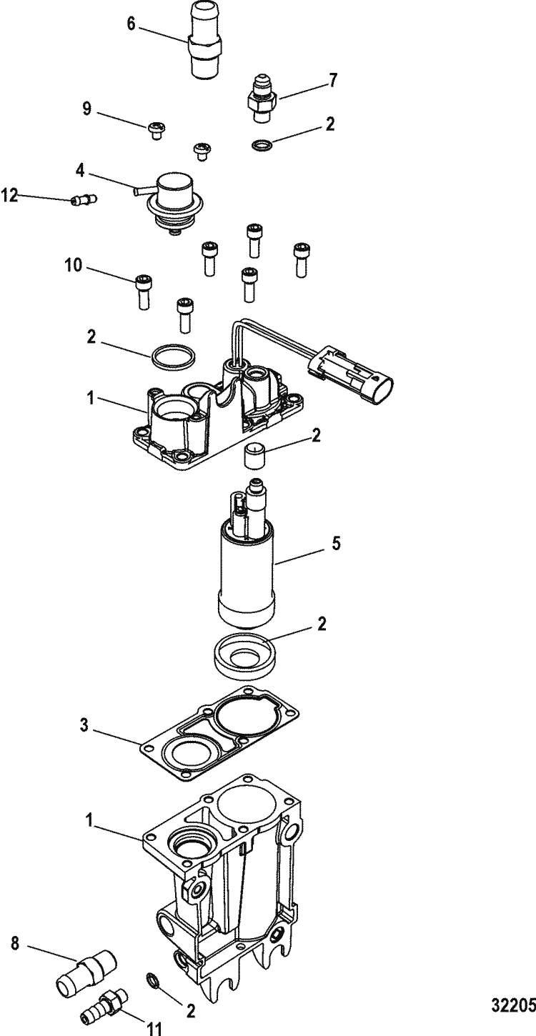 MerCruiser 3.0L MPI EC Fuel Supply 