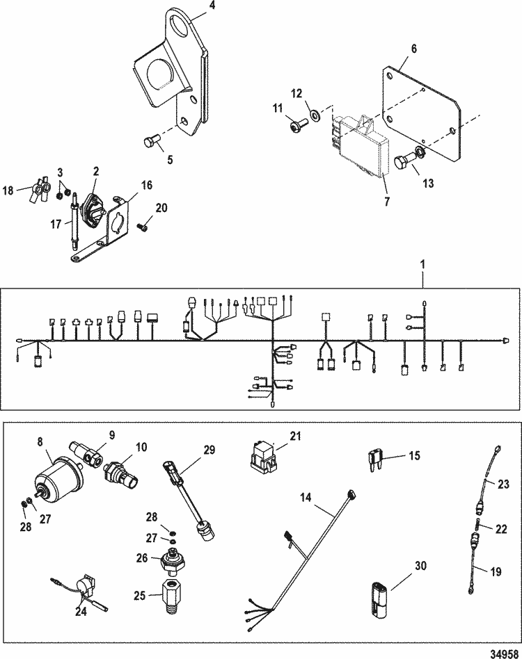 MerCruiser 4.3L Carburetor Alpha / Bravo Electrical Components Parts