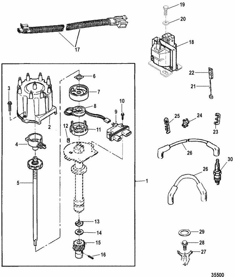 Distributor & Ignition Components for Mercruiser (5.0l Efi ... volvo 740 wiring diagram 1989 