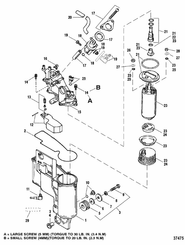 Mercury Marine V-200 HP (EFI) Fuel Management System (Vapor