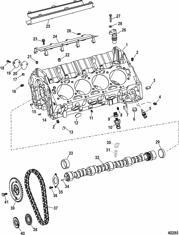 MerCruiser Race Engine & Drive 525 EFI Engine Components (Cylinder