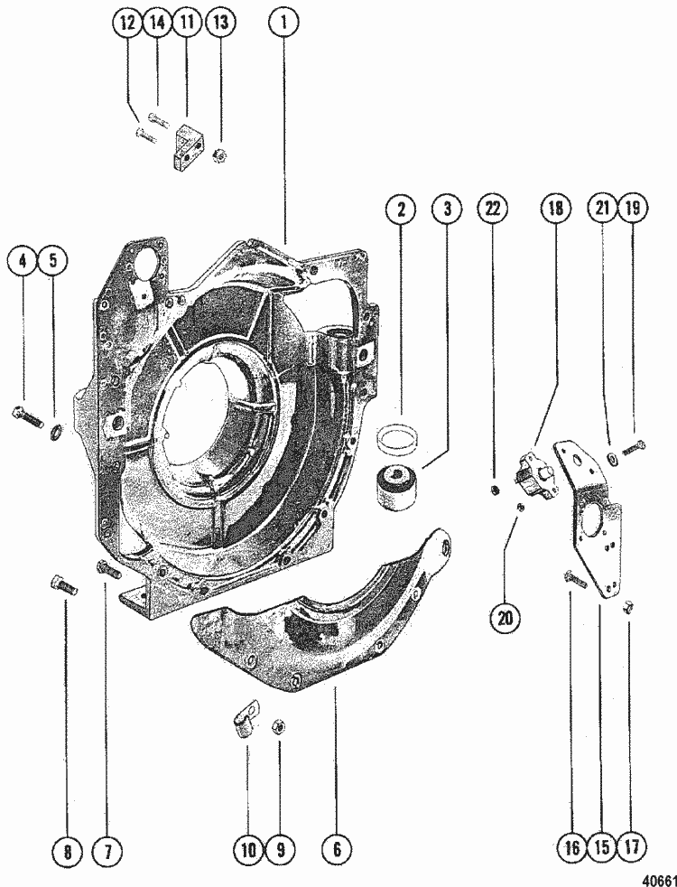MerCruiser 470 (2 Barrel.) Mercury 224 I / L4 19801982 Flywheel