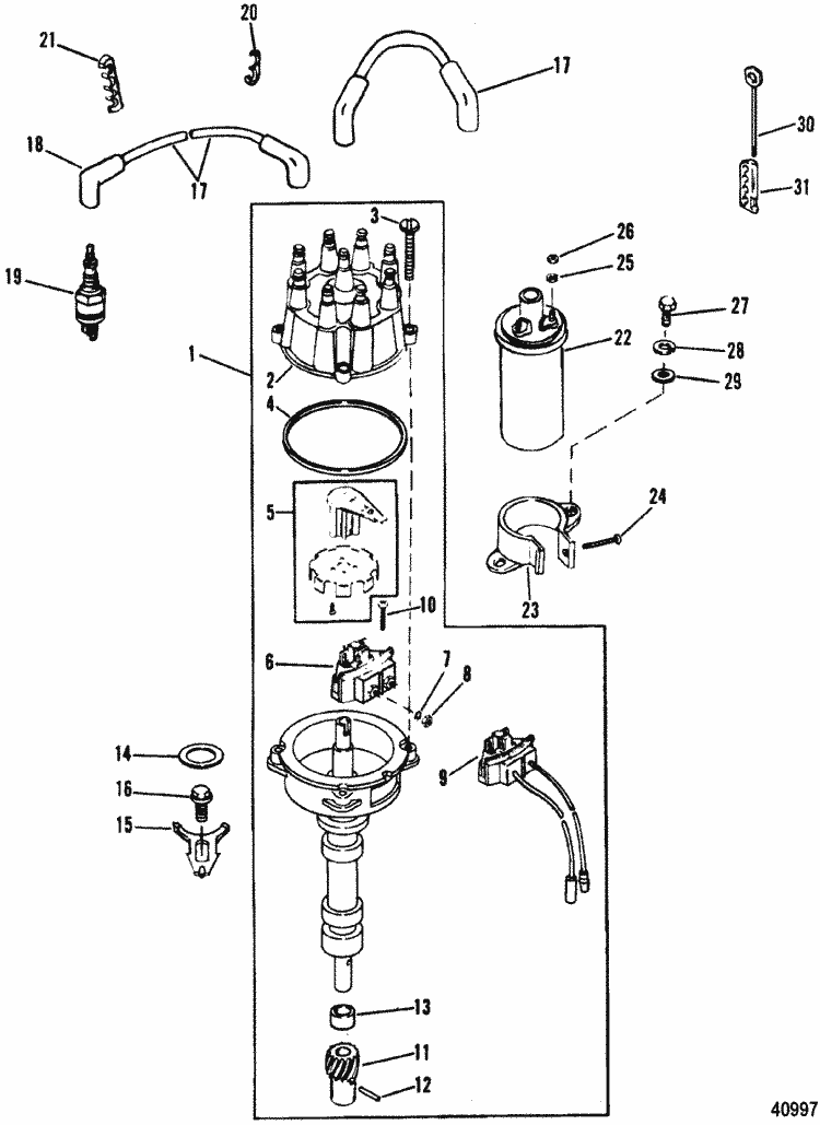 MerCruiser 5.7L Competition Ski GM 350 V-8 1987-1995 ... mercury thunderbolt wiring diagram 