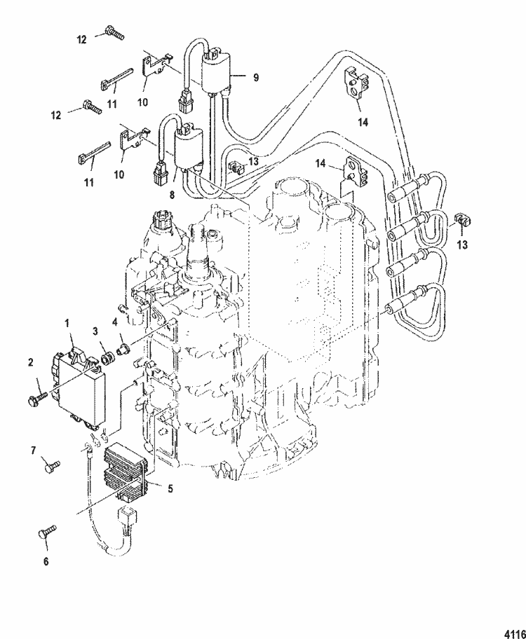 Mercury Marine 115 HP EFI (4-Stroke) Ignition Components Parts