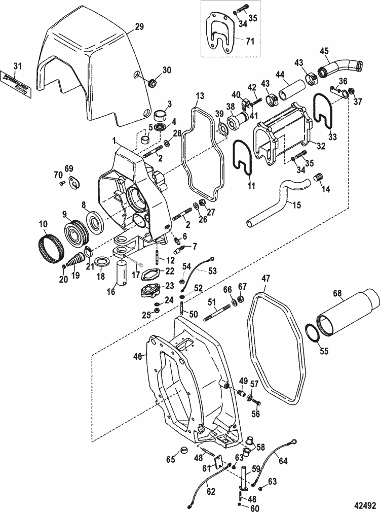 MerCruiser Bravo XR Three Gimbal Housing (Integrated Transom