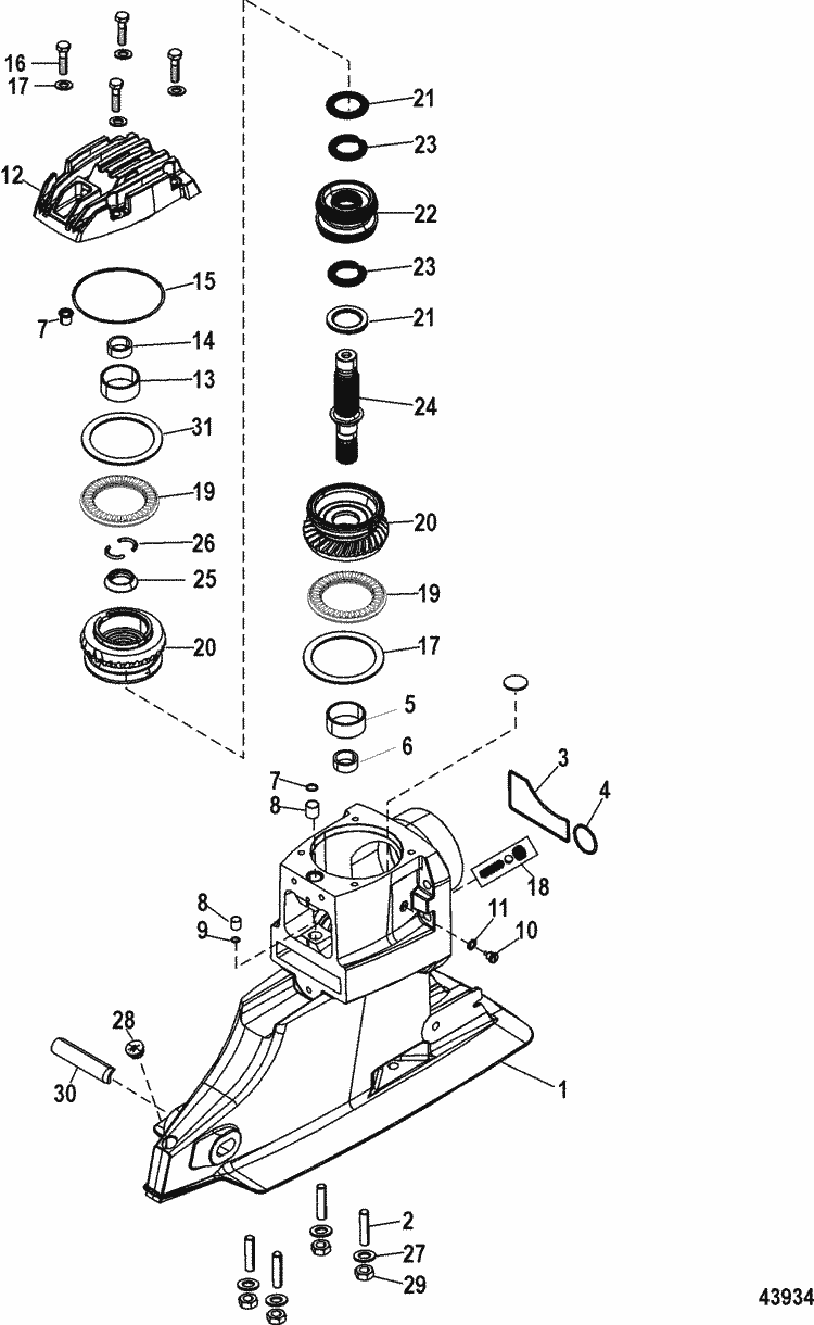 New Mercury Mercruiser Quicksilver OEM Part # 23-864596066 RACE-THRUST BRG