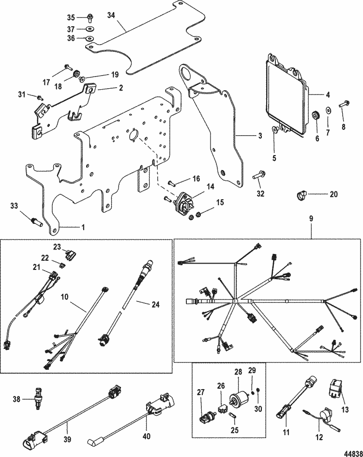 MerCruiser 3.0L MPI EC Electrical Components Parts