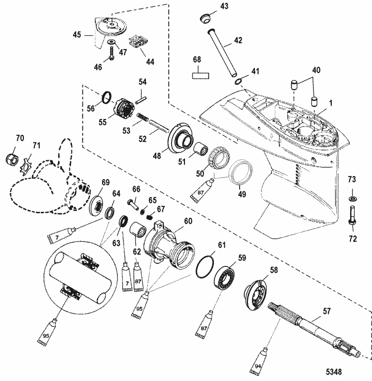 Mercury Marine 30 HP Jet (3 Cylinder) Gear Housing