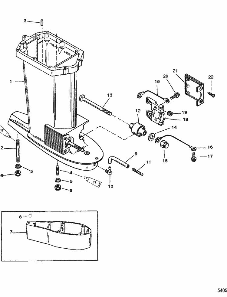 Mercury Marine 115 HP (4 Cylinder) Driveshaft Housing, USA - 0T800999