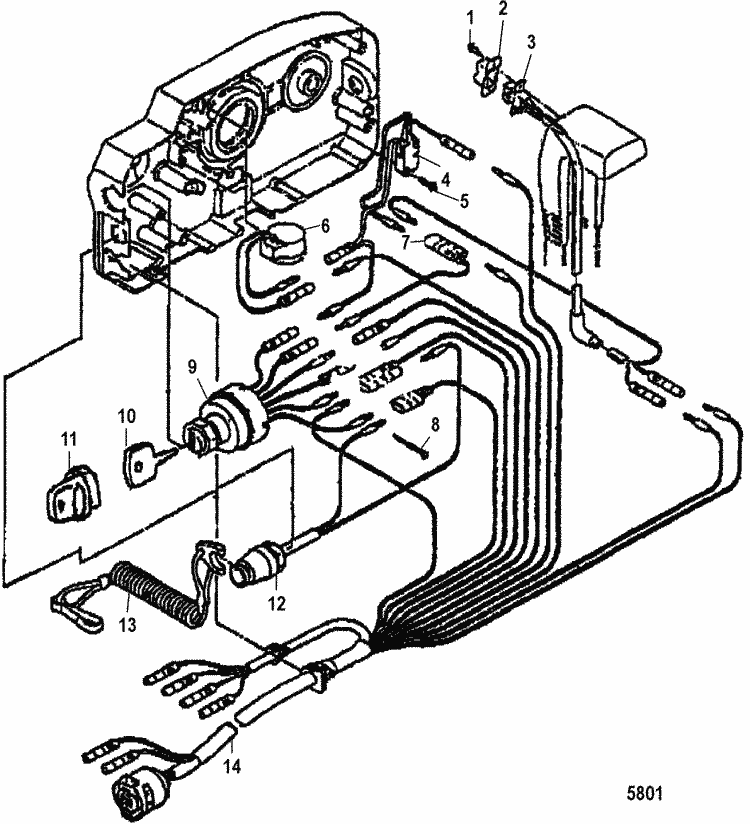 Mercury Marine 40 (International) Remote Control Components Parts