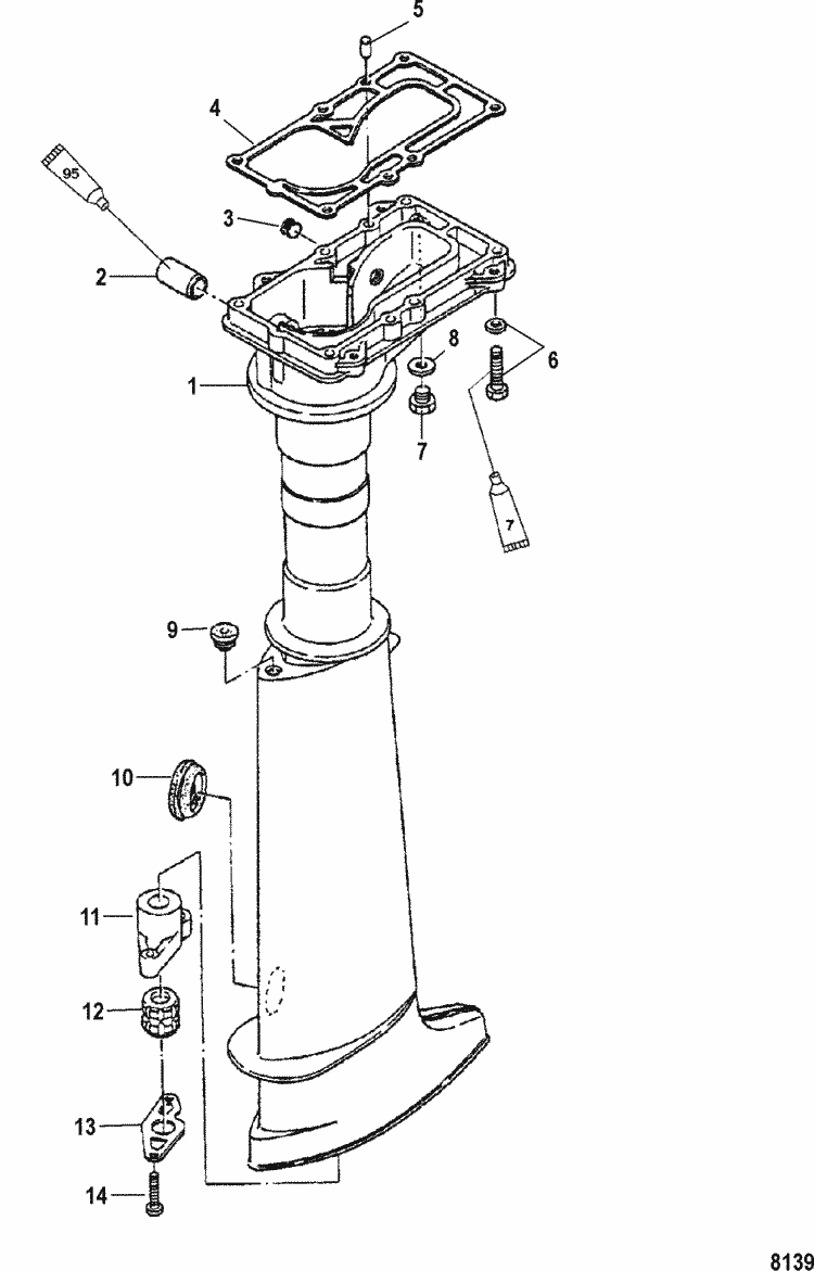 Mercury Marine 5 HP (4-Stroke) Driveshaft Housing Parts