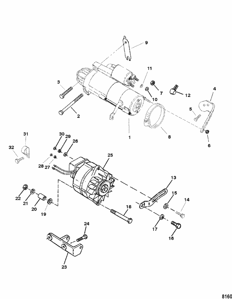 Mercruiser 3 0l Gm 181 I L4 1 1998 Starter Motor