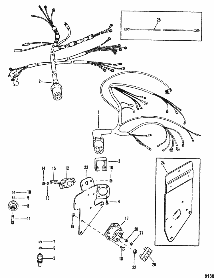 MerCruiser 3.0L GM 181 I / L4 1990-1994 Wiring Harness & Electrical