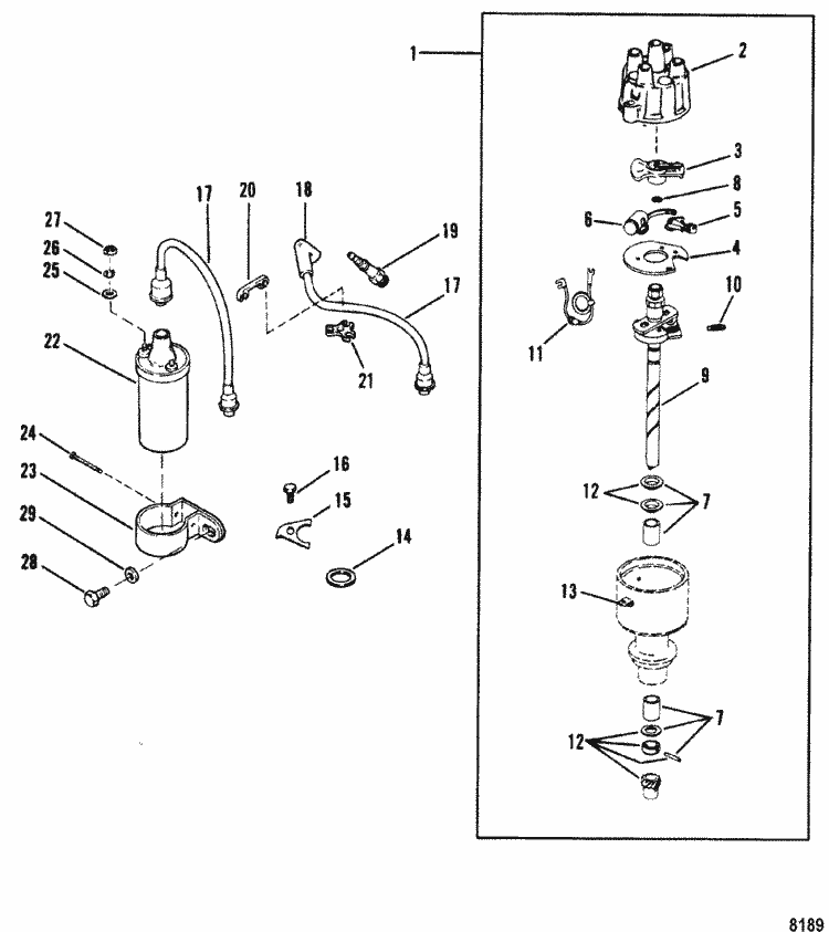 MerCruiser 3.0L GM 181 I / L4 1990-1994 Conventional ... delco remy distributor wiring diagram 