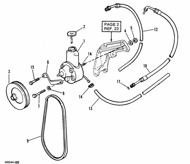 MerCruiser 320 (EFI) GM 350 V-8 1988-1989 Power Steering Components Parts