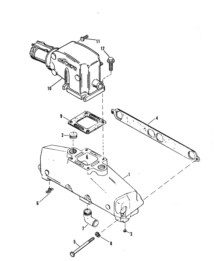 MerCruiser 454 Mag. Bravo GM 454 V8 19881992 Exhaust Manifold