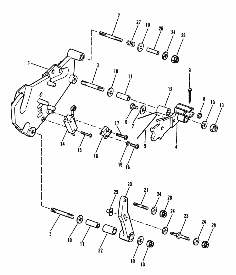 MerCruiser 140 GM 181 I / L4 1982-1986 Shift Components (Old Design) Parts