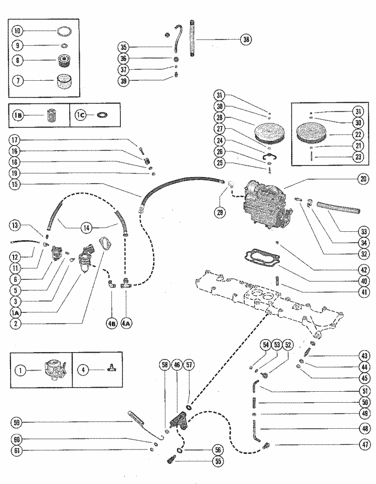 MerCruiser 160 GM 250 I / L6 1967-1969 Fuel Pump, Fuel ... 160 mercruiser wiring diagram 