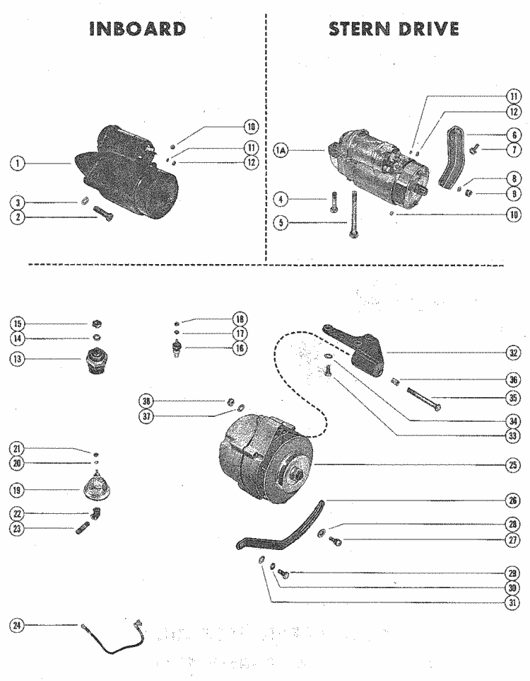Mercruiser 225 2 Barrel Gm 327 V