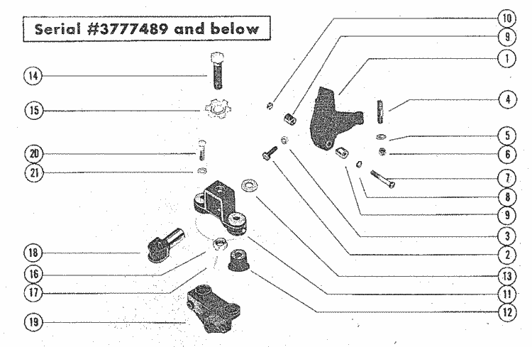 MerCruiser 888 (2 Barrel.) Ford 302 V-8 1971-1977 Engine Mounting Parts