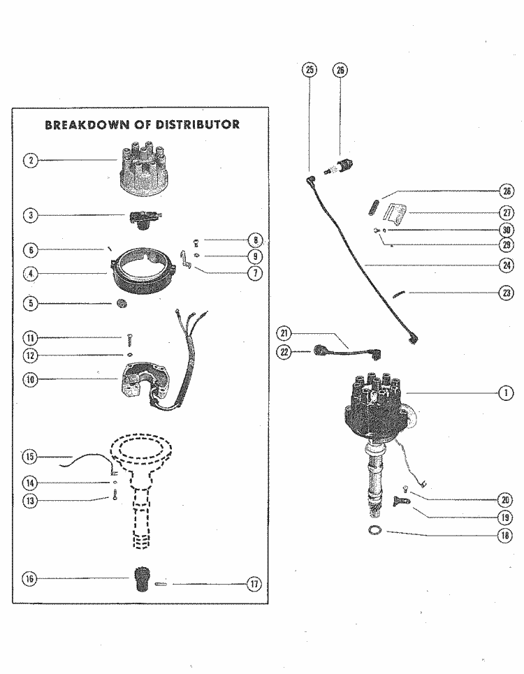 MerCruiser 350 MIE GM 454 V8 19741976 Distributor Assembly, Complete
