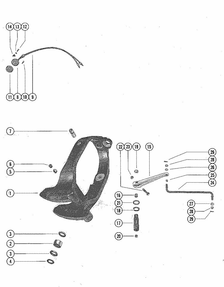 MerCruiser 470 1976-1977 Gimbal Ring Assembly & Steering