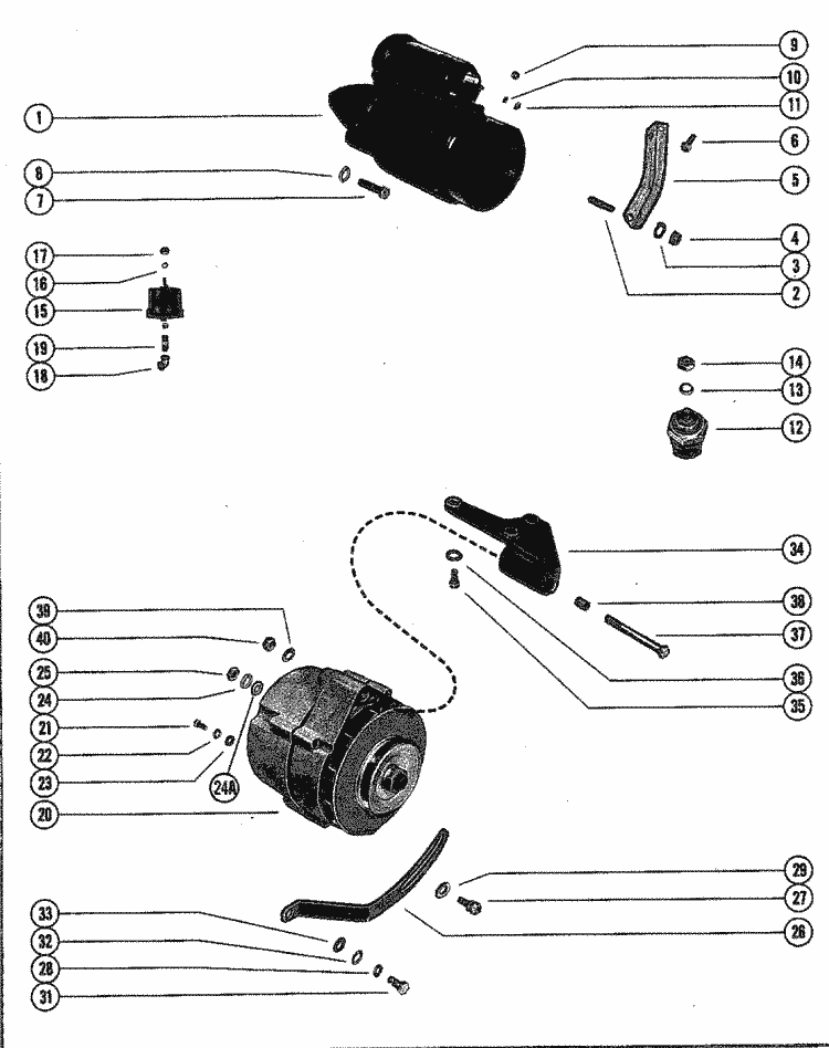 MerCruiser 898 (2 Barrel.) GM 305 V-8 1977-1982 Starter