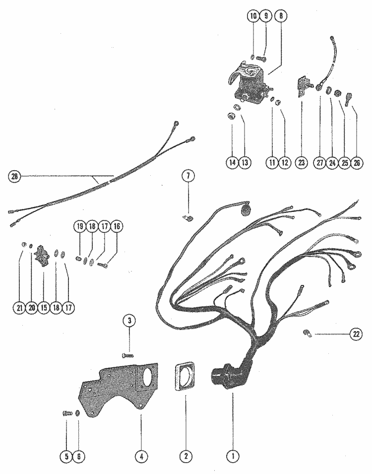 MerCruiser 330 GM 454 V-8 1977-1981 Wiring Harness, Circuit Breaker