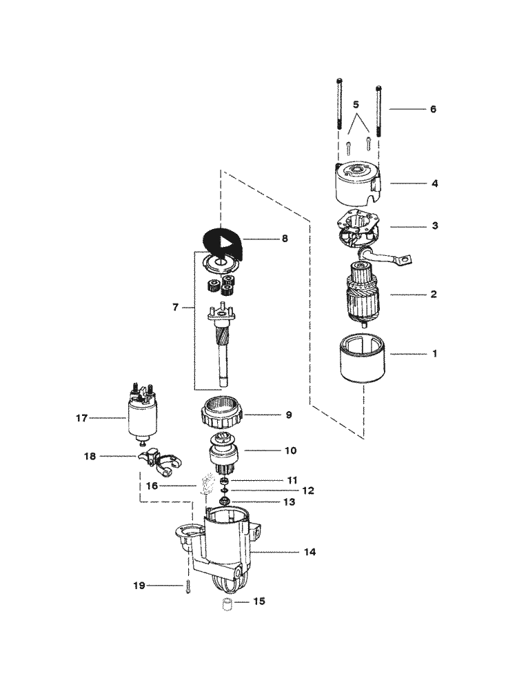 MerCruiser 5.7L EFI (Gen+) Repower Plus GM 350 V-8 Starter Motor Parts