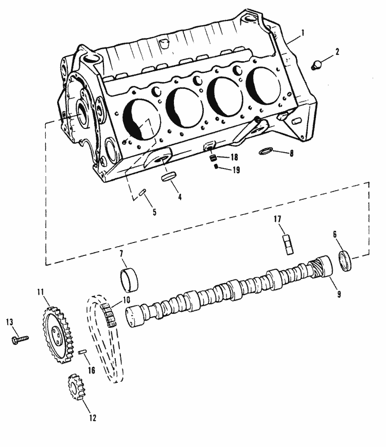 MerCruiser 7.4L MIE (LH) Gen. V GM 454 V-8 1992-1996 Cylinder Block