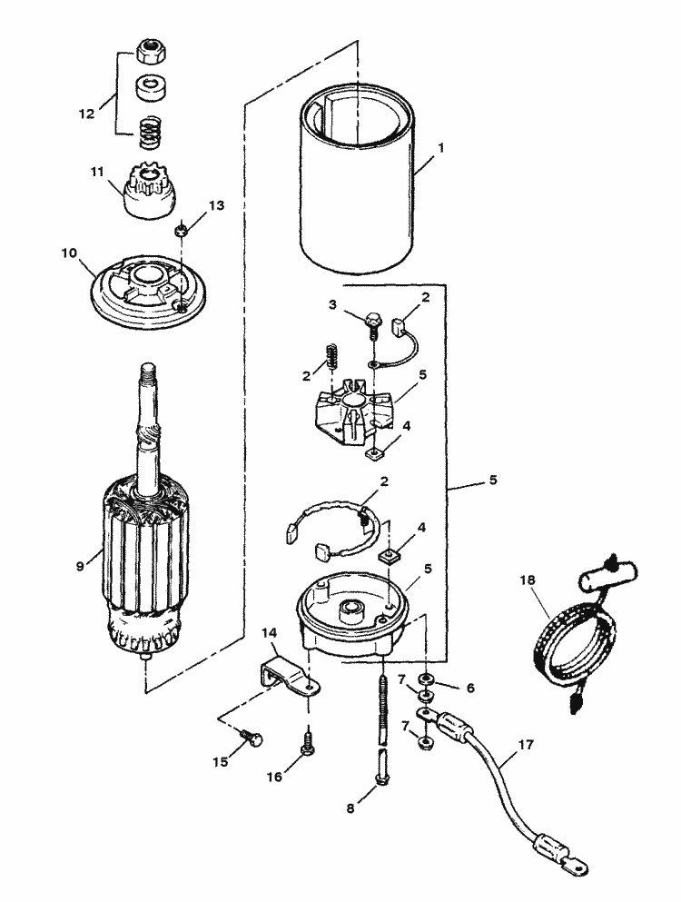 Starter Assembly for Force (Force 75 HP) Engine