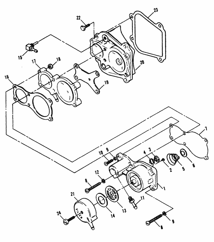 force 90 hp (1991 1992) fuel pump assembly (91e 92c) (e000001Diagram Of 90 Hp 19911992 Force Outboard 1991e Thru 1992c #9