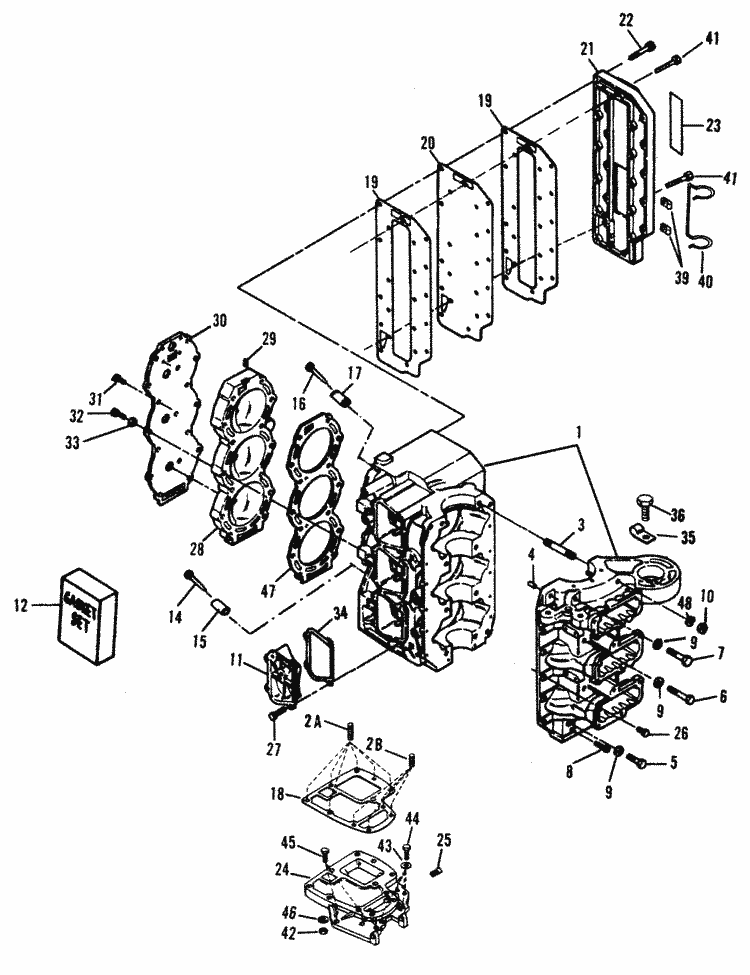 Force 90 HP (1991-1994) Cylinder Block Parts 1996 force 90 hp outboard wiring diagram 