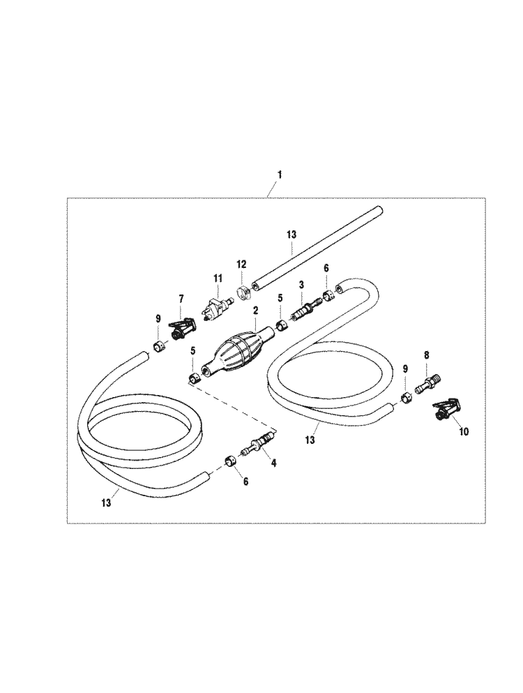 Force 120 HP (1998) Fuel Line Assembly Parts