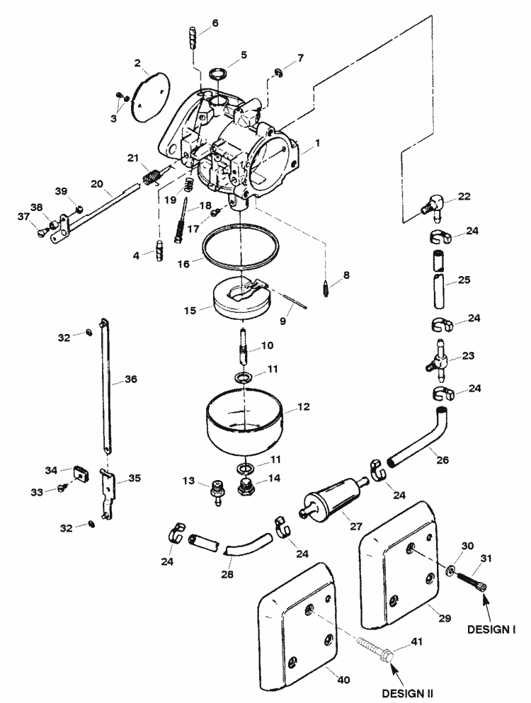 force 120 hp (1999) carburetor parts