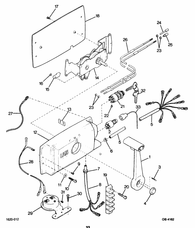 Force 85 HP (1987) Remote Control Parts