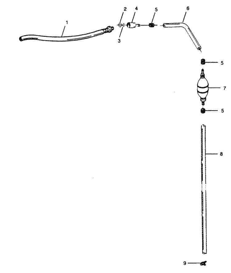 Force 90 HP (1990) Fuel Line Parts