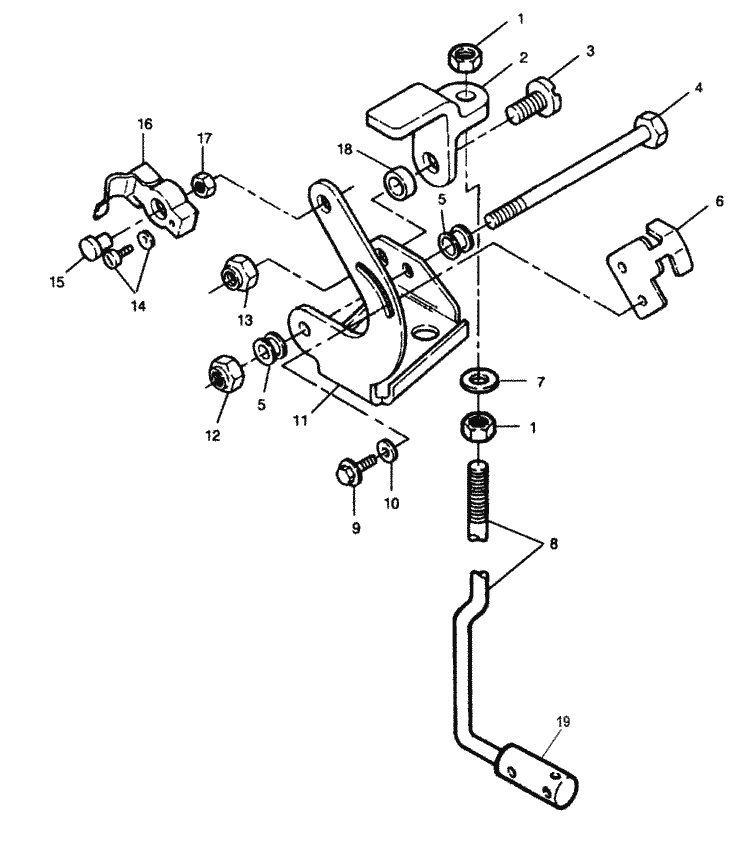 Force 90 HP (1991) Gear Shift Linkage Parts