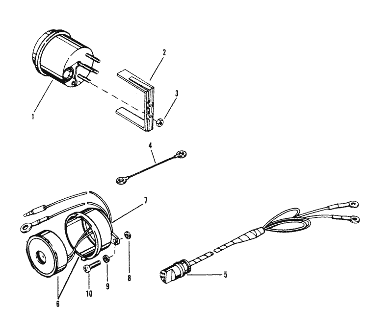 Mercury Mariner Racing Mercury XR2 Tachometer & Alarm Horn Parts