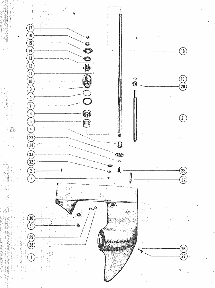 Mercury Outboard Motor Lower Unit Diagram