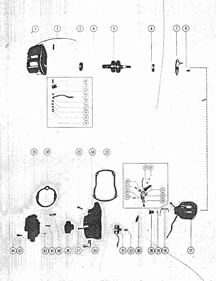 mercury mark & kiekhaefer mark 55, 55e magneto assembly (internal mercury mark & kiekhaefer mark 55, 55e magneto assembly (internal, Wiring diagram