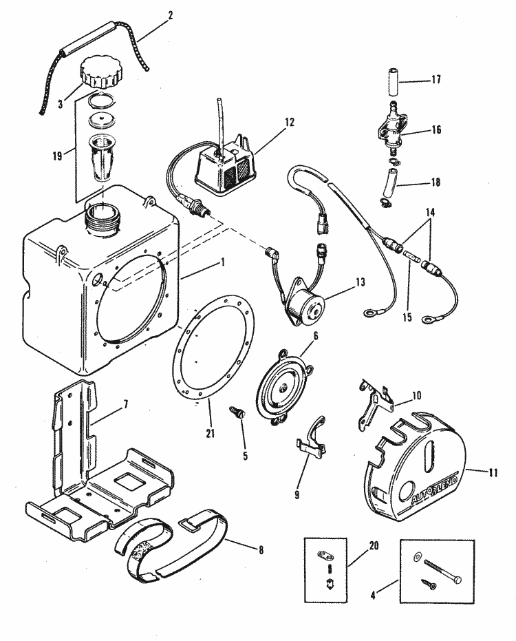 Mercury Marine 35 HP (2 Cylinder) AutoBlend Parts